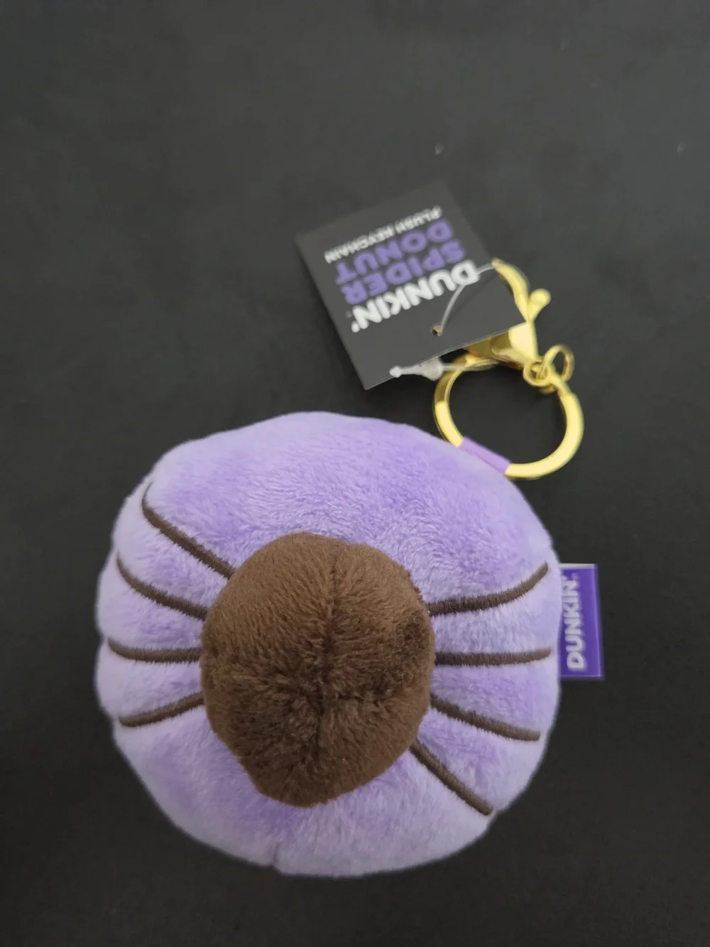 Dunkin Spider Donut Plush Keychain